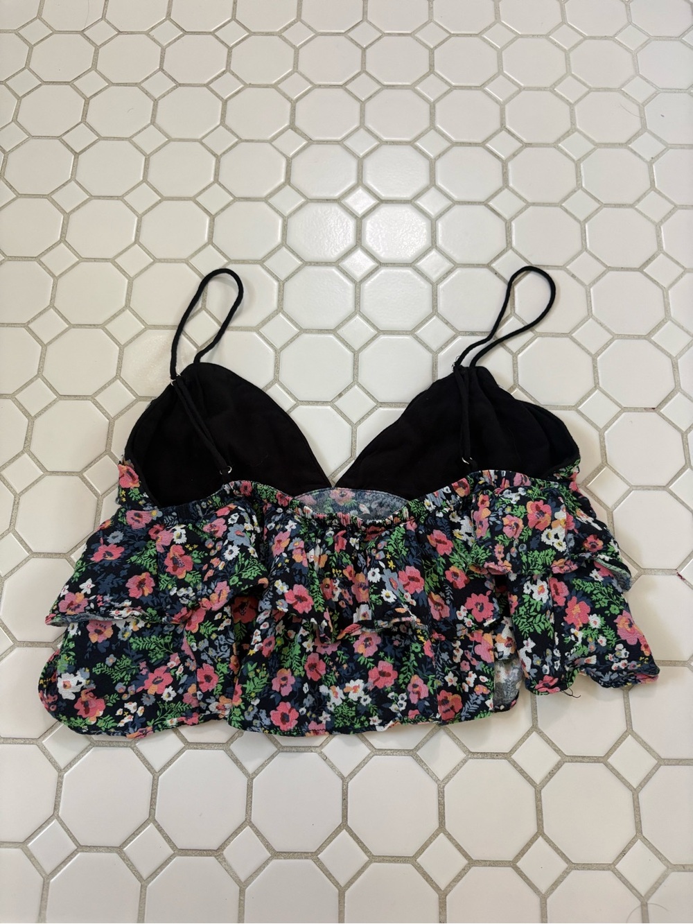 Floral Ruffle Top - Picture 2 of 3